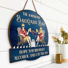 Load image into Gallery viewer, Hope You Brought Alcohol & Dog Treats - Personalized Custom Shaped Wood Sign for Couples Wood Shaped Sign PopCulturePrints