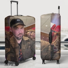 Load image into Gallery viewer, Personalized Funny Photo Luggage Cover – Ideal Gift for Upcoming Trips Luggage Covers PopCulturePrints