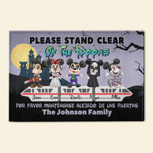Load image into Gallery viewer, Halloween Personalized Family Doormat - Please Stand Clear Of The Doors Doormat PopCulturePrints