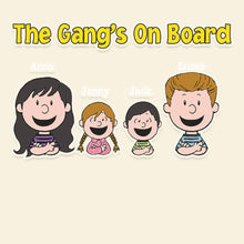 Load image into Gallery viewer, Personalized Family Car Decal - The Gang's On Board Decal Sticker PopCulturePrints