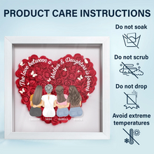 Load image into Gallery viewer, The Love Between Mother And Daughters Is Forever - Personalized Flower Shadow Box - A Perfect Gift for Moms and Daughters Flower Shadow Box PopCulturePrints