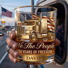 Load image into Gallery viewer, 250 Years Of Freedom Round Glass - Personalized Gifts For Trucker Lovers 03pglu110626 Glass PopCulturePrints