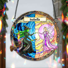 Load image into Gallery viewer, Embrace the Magic: Light x Shadow Witch Suncatcher - Personalized Gift for Witch Lovers Ornament PopCulturePrints