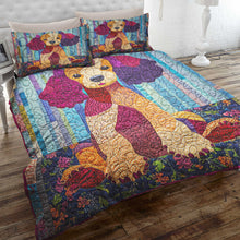 Load image into Gallery viewer, Vibrant Poodle Christmas Quilt Bed Set - Perfect Gift for Dog Lovers Blanket PopCulturePrints
