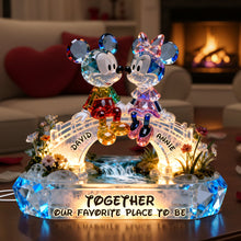Load image into Gallery viewer, Together - Our Favorite Place to Be - Romantic Couple Acrylic Light Box - Personalized Gift for Couples Light Box PopCulturePrints