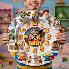 Load image into Gallery viewer, Adorable Characters Hanging Wall Clock – A Unique Personalized Gift for Kids Hanging Wall Clock PopCulturePrints