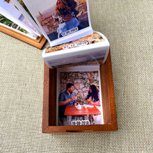 Load image into Gallery viewer, Custom Photo Wooden Box - 'Loved You Since The Day We Met' Anniversary Gift Wooden Photo Box PopCulturePrints