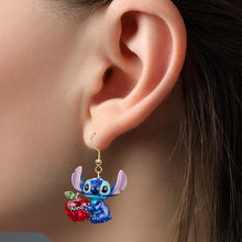 Load image into Gallery viewer, "A Touch of Whimsy for Your Favorite Teacher" - Personalized Blue Alien Teacher Earrings Earrings PopCulturePrints
