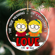 Load image into Gallery viewer, Personalized Cartoon Couple Christmas Ornament - Celebrate Love Ornament PopCulturePrints