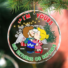 Load image into Gallery viewer, Personalized Couple Crystal Ornament - 'I'm Yours' Love Christmas Ornament Ornament PopCulturePrints