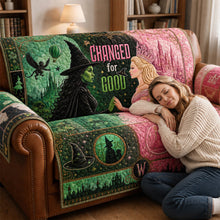 Load image into Gallery viewer, "Changed for Good" - Personalized Quilted Sofa Cover - Gift for Best Friends, Home Decor, Any Occasion