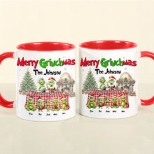 Load image into Gallery viewer, Custom Family Grinch Christmas Mug - Merry Grinchmas Personalized Gift Coffee Mug PopCulturePrints