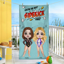 Load image into Gallery viewer, You're The Best Sidekick Ever - Personalized Beach Towel Gift Beach Towel PopCulturePrints