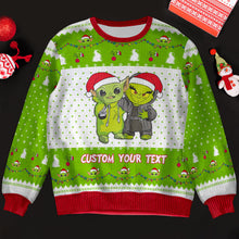 Load image into Gallery viewer, Customizable Christmas Sweater for Movie Fans Ugly Christmas Sweater PopCulturePrints