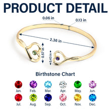 Load image into Gallery viewer, In Case You Need A Little Reminder - Personalized Gem Heart Cuff Bracelet Gem Heart Cuff Bracelet PopCulturePrints