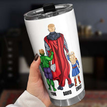 Load image into Gallery viewer, Custom Hero Dad Tumbler - Personalized Family Gift Tumbler Cup PopCulturePrints