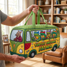 Load image into Gallery viewer, Turtley Awesome Father: Personalized Duffle Bag for Dads Quilted Duffle Bag PopCulturePrints
