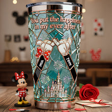Load image into Gallery viewer, You Put the Happiness in My Ever After - Personalized Couple Tumbler Tumbler Cup PopCulturePrints