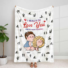 Load image into Gallery viewer, Personalized Couple Blanket - I Really Do Love You Blanket PopCulturePrints