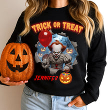 Load image into Gallery viewer, "Trick or Treat" - Classic Horror Shirt - Personalized Halloween Gift for Movie Fans Shirts PopCulturePrints