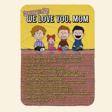 Load image into Gallery viewer, Personalized We Love You Mom Blanket | Perfect Gift for Mother's Day Blanket PopCulturePrints