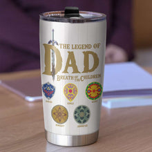 Load image into Gallery viewer, Personalized Legend of Dad Tumbler - Custom Names Tumbler Cup PopCulturePrints