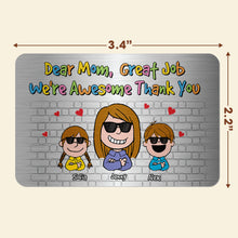 Load image into Gallery viewer, Personalized Aluminum Wallet Card for Mom - Thank You Gift from Kids Wallet Card PopCulturePrints