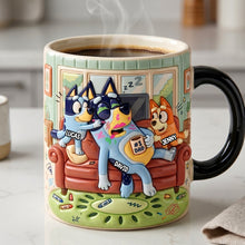 Load image into Gallery viewer, "Bring Joy to Dad's Mornings!" - Sleepy Dad Magic Coffee Mug - Personalized Gift for Father's Day, Grandpa & Dads Coffee Mug PopCulturePrints