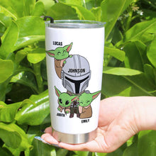 Load image into Gallery viewer, Personalized Mandalorian Father's Day Tumbler Tumbler Cup PopCulturePrints