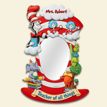 Load image into Gallery viewer, "Celebrate Teaching with Joy!" - Whimsical Classroom Characters Mirror - Personalized Gift for Teachers Mirror PopCulturePrints