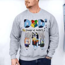 Load image into Gallery viewer, Dad 2: Manager of Mischief Personalized T-Shirt 2D Shirts PopCulturePrints
