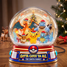Load image into Gallery viewer, "Gotta Catch 'Em All!" - Personalized Family Adventure Acrylic Light Box - Unique Gift for Children, Parents, and Pokémon Fans