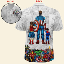 Load image into Gallery viewer, Personalized Super Dad 3D Polo Shirt - Custom Father's Day Gift Polo Shirts PopCulturePrints