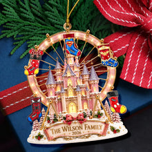 Load image into Gallery viewer, Christmas Castle Family Ornament - A Magical Personalized Gift for Family Celebrations