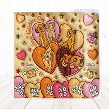 Load image into Gallery viewer, Personalized Tumblers for Couples - Happy Valentine's Day Gift Tumbler Cup PopCulturePrints