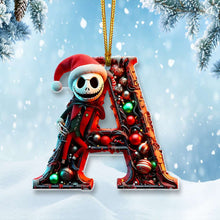 Load image into Gallery viewer, Personalized Christmas Ornament - Festive Alphabet Design Ornament PopCulturePrints