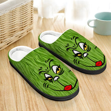 Load image into Gallery viewer, Personalized Grinch-Themed Christmas Slippers Shoes PopCulturePrints