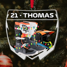 Load image into Gallery viewer, Personalized Christmas Ornament for Motocross Enthusiasts Ornament PopCulturePrints