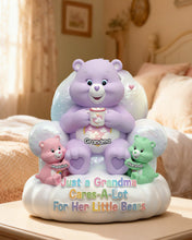 Load image into Gallery viewer, Just a Grandma Cares-A-Lot - Personalized Acrylic Plaque for Grandma Shaped Plaques PopCulturePrints