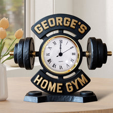 Load image into Gallery viewer, "Time to Lift!" - Home Gym Desk Clock Plaque - Personalized Gift for Fitness Enthusiasts Clock Plaques PopCulturePrints