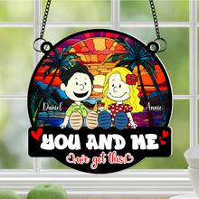 Load image into Gallery viewer, Custom Suncatcher Ornament for Couples | Unique Summer Valentine's Day Gifts Ornament PopCulturePrints