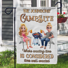 Load image into Gallery viewer, "Where the Neighbors Listen to Good Music" - Personalized Poolside Paradise 3D Effect Flag Flag PopCulturePrints