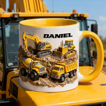 Load image into Gallery viewer, “Perfect Gift for Truck Lovers!” - Customized Construction Vehicles Coffee Mug - Great for Truckers, Dads, and Construction Enthusiasts Coffee Mug PopCulturePrints