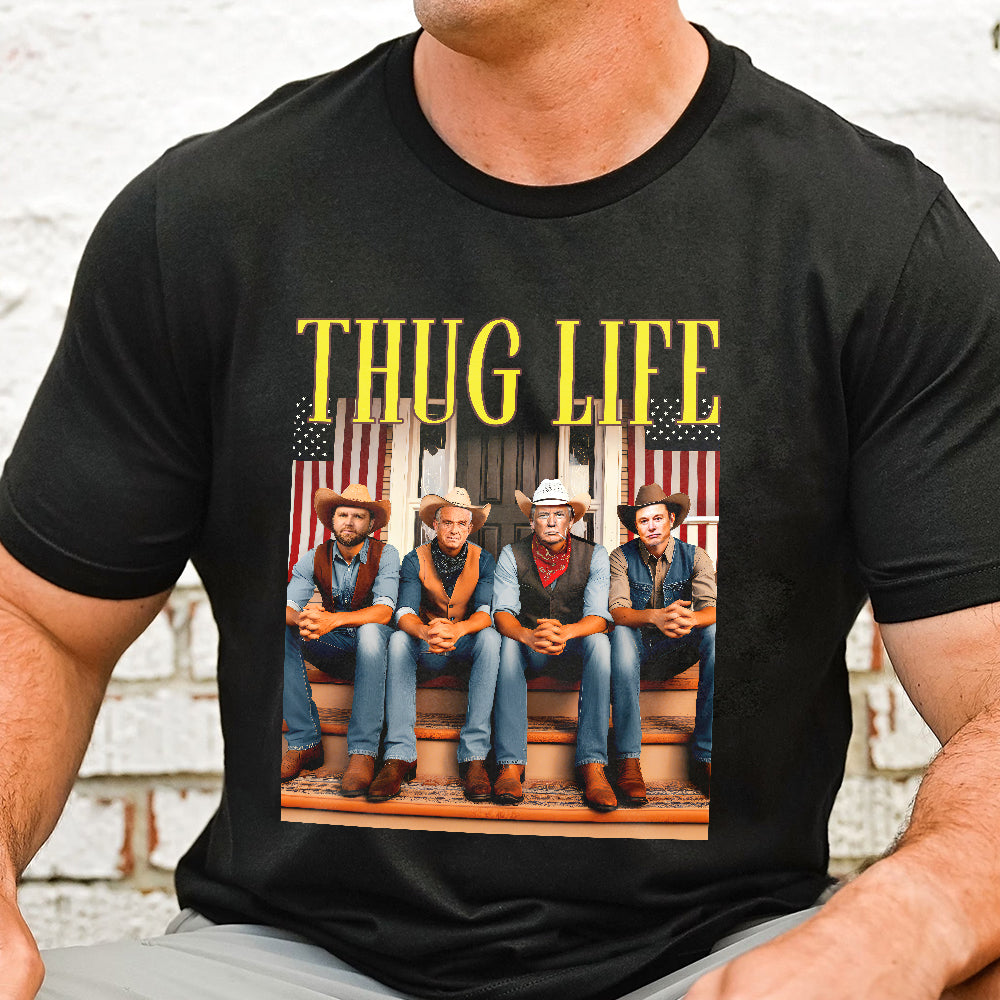 Thug Life Cowboy Christmas Sweatshirt Shirts PopCulturePrints