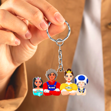 Load image into Gallery viewer, Personalized Family Keychain - Customizable Gift for Loved Ones Keychains PopCulturePrints