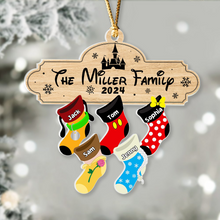 Load image into Gallery viewer, Personalized Christmas Family Stocking Ornament Ornament PopCulturePrints