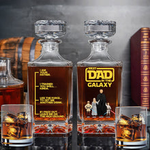 Load image into Gallery viewer, Best Dad in the Galaxy - Personalized Universe Dad Drinking Bottle for Father's Day Whiskey Bottle PopCulturePrints