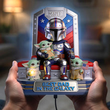 Load image into Gallery viewer, Best Dad In The Galaxy Light Box - Personalized Gift for Dad Light Box PopCulturePrints