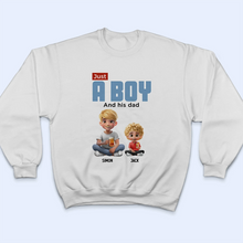 Load image into Gallery viewer, Just A Dad And His Girl 3D Cartoon - Personalized T Shirt T-shirt PopCulturePrints