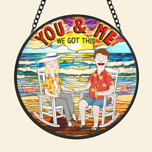 Load image into Gallery viewer, You & Me - Personalized Stained Glass Gift for Couples Ornament PopCulturePrints